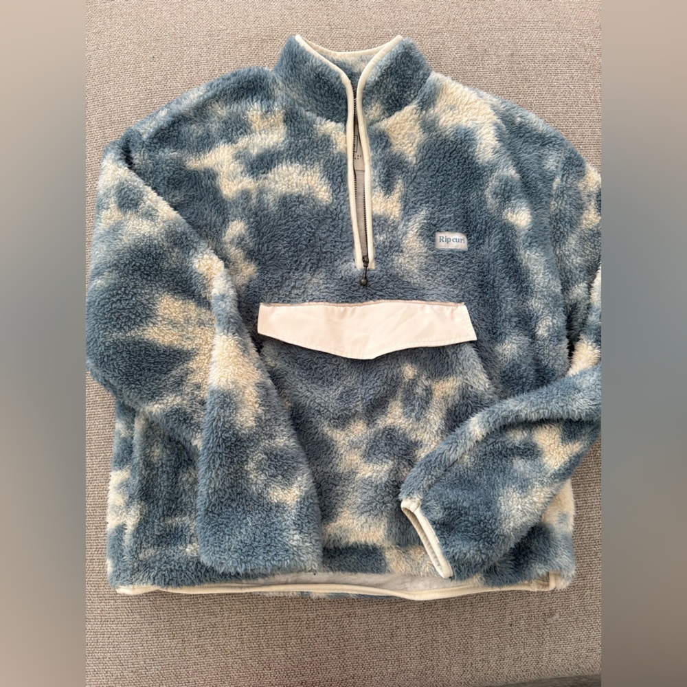 Rip curl Blue and Cream Fleece Pullover